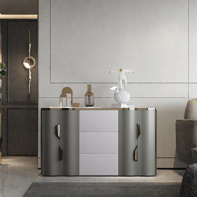 Armoire d'appoint en bois massif Post-Modern