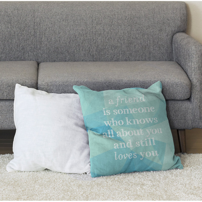 Reversible Throw Pillow, 40" H x 40" W, Zircon