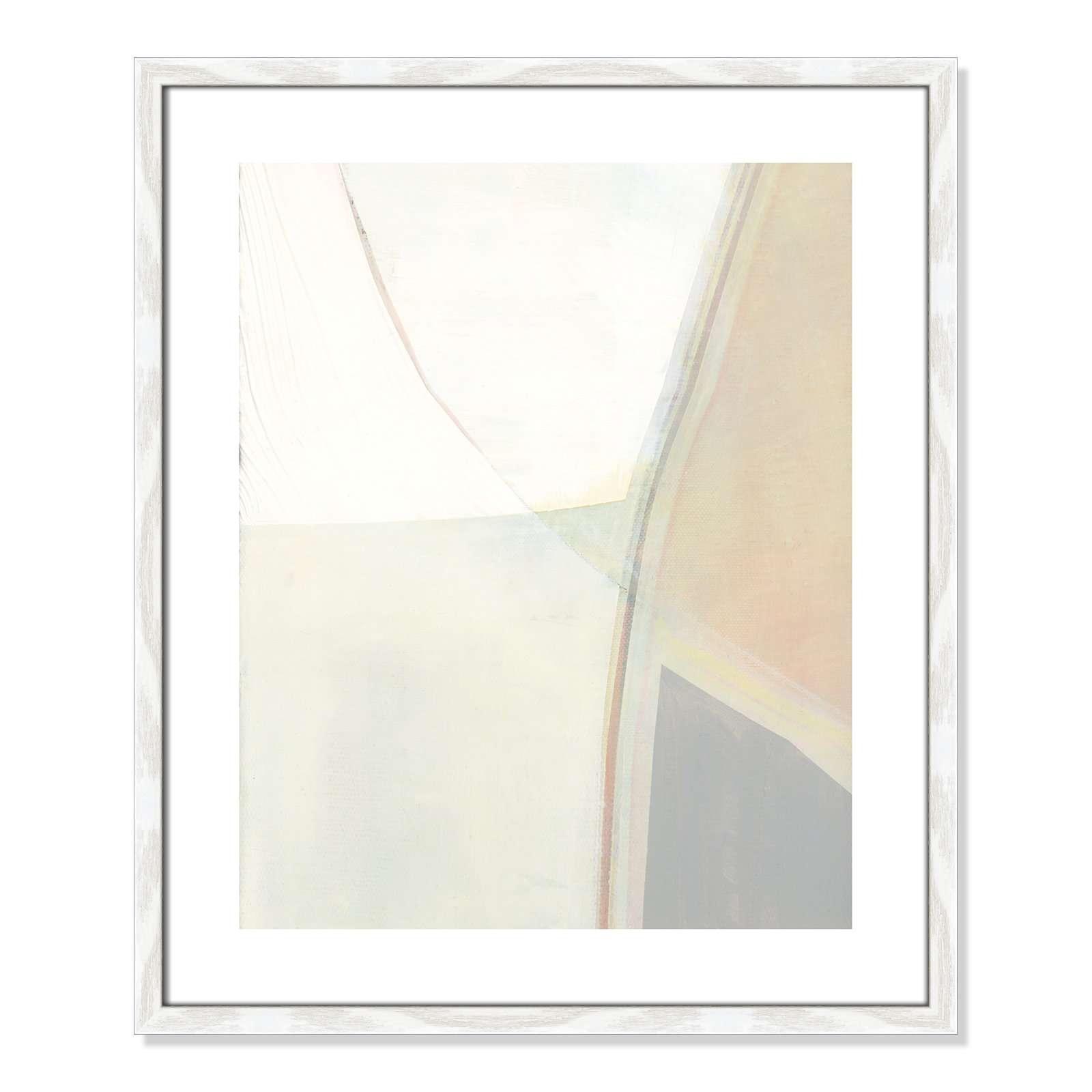 Alexandria "In Neutral II" Painting by Cartissi, 25.5" H x 21.5" W x 0.75" D, White Wood Framed Paper