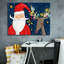 «Bright Christmas Santa Blue» par Anne Tavoletti, art mural sur toile-1607115587