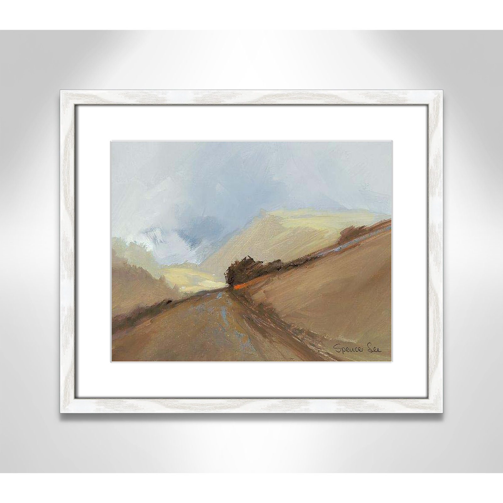 Heaven And Earth II by Spencer Lee, 16" H x 19" W x 0.75" D, White Framed