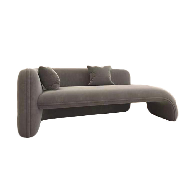 Chaise longue rembourrée Svetlin, Accoudoir à gauche (vu de face), Gris