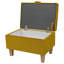50cm Wide Rectangle Solid Colour Footstool Ottoman with Storage