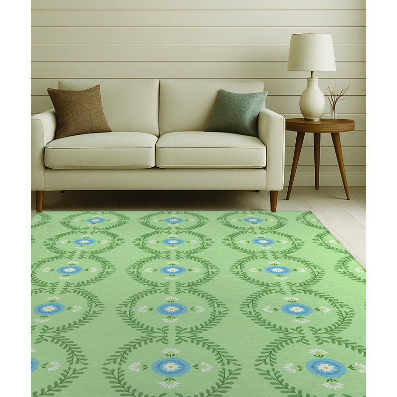 Bree Low Pile Decorative Indoor Area Rug, Rectangle 4' x 6'