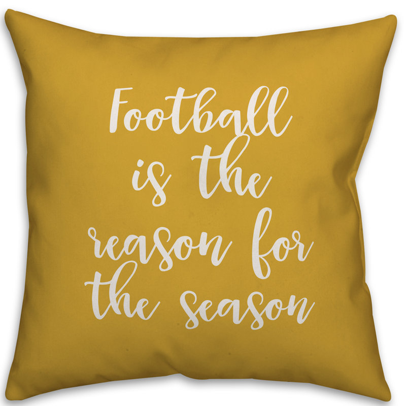Reversible Throw Pillow, Mustard, Throw Pillow
