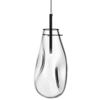 Liquid 1 - Light Pendant, Clear, 10.75" H x 6" W x 6" D