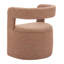 Fauteuil d'appoint et repose-pieds Atria brun fauve