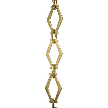 RCH Supply Company Hexagonal Un-Welded Link Plain Solid Brass Chain