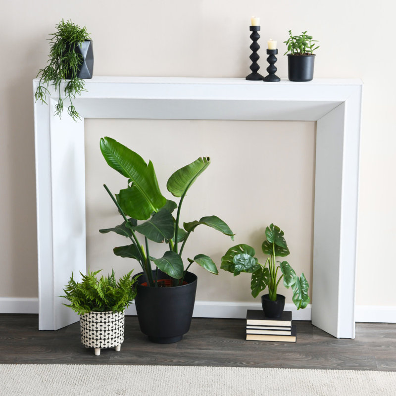 Modern Decorative Fireplace Mantel, White