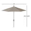 Parasol de marché 108 po Lowri Bronte-88505113