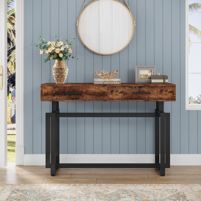 Evvie 39.37'' Console Table with 2 Drawers