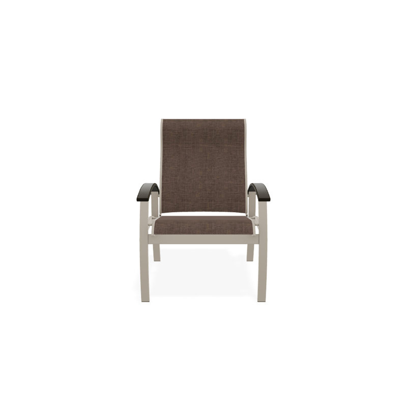 Chaise de patio Askar, Beachwood, Moka Sunbrella®, Désert texturé