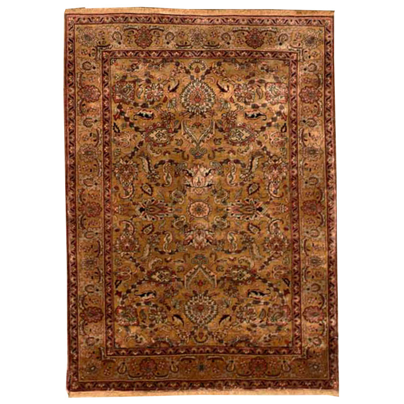 Tapis doré de haute qualité noué à la main