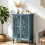 Armoire de rangement haute avec tablettes, armoire d'appoint élégante avec 2 portes et buffet polyvalent-691121124