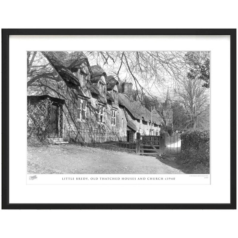 Little Bredy, Old Thatched Houses And Church C1940 by Francis Frith - Single Picture Frame Print, 40cm H x 50cm W x 2.3cm D