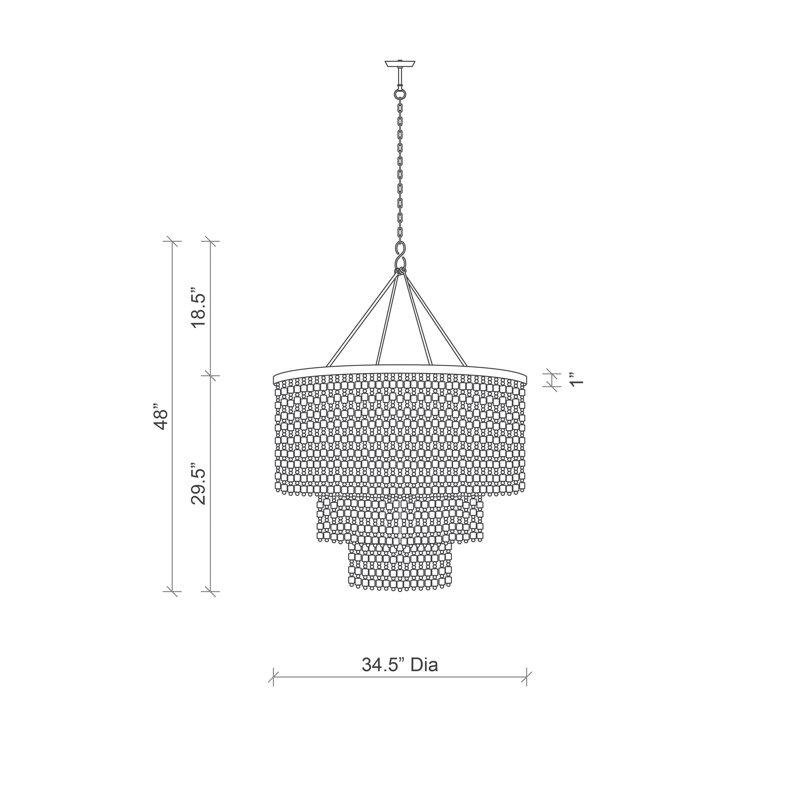 Wood Chandeliers - Discarded Disc - Clifton
