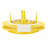 Tovolo Citrus Slicer and Wedger with Dual Stainless Steel Blades 8-Wedge 6-Slice, White and Yellow
