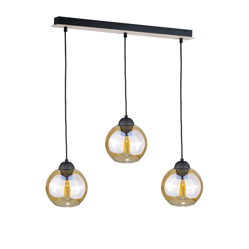 3 - Light Black Kitchen Island Pendant
