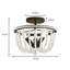Osaka 3-Light Beaded Semi Flush Mount Ceiling Light, Boho Farmhouse Style