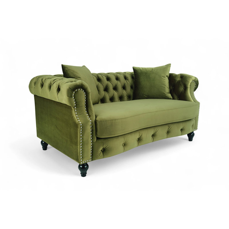 Mocanaqua 2 Seater Velvet Sofa, Sage Green