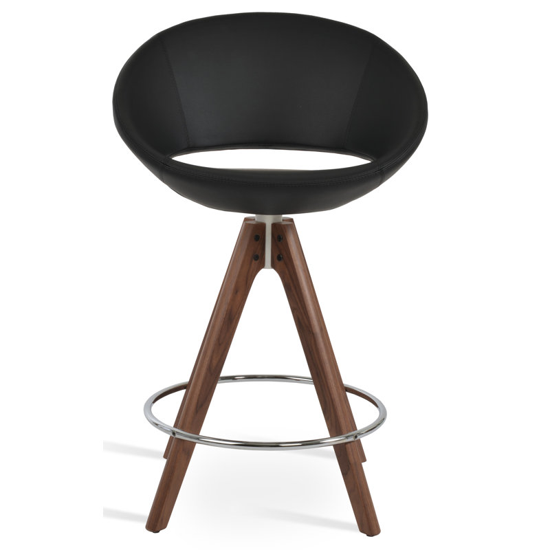 Crescent Swivel Bar Stool