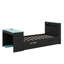 Le lit de jour simple en bois comprend un lit gigogne, un bureau, un éclairage à DEL et un port USB-47941848-47941843