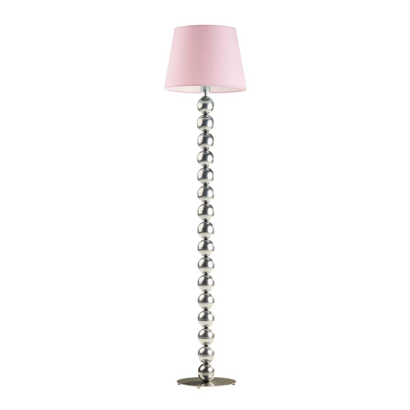 Ayanami 166cm Traditional Floor Lamp, Light Pink, Silver