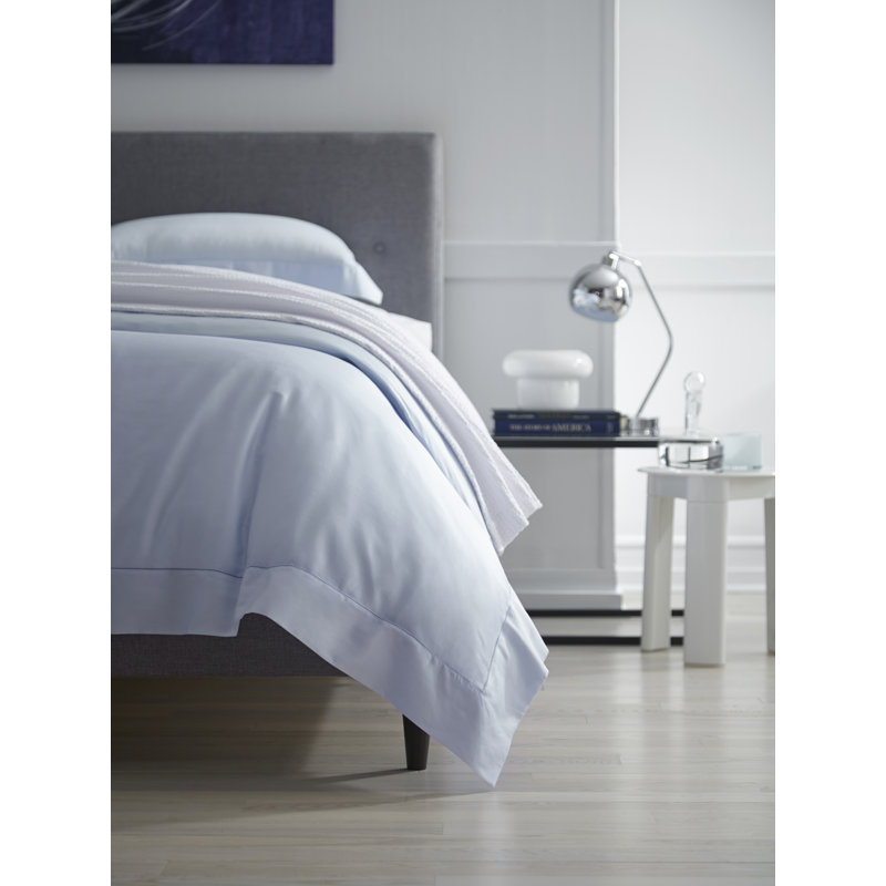 Fiona Sateen Duvet Cover, Powder, Full/Queen Duvet Cover