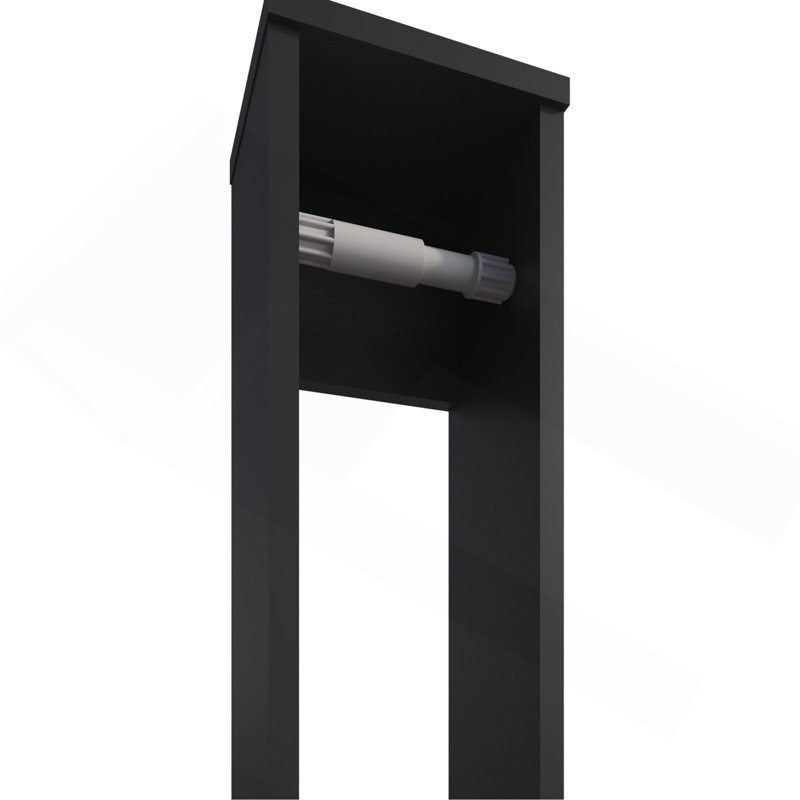 Porte-papier hygiénique en mélamine, Noir