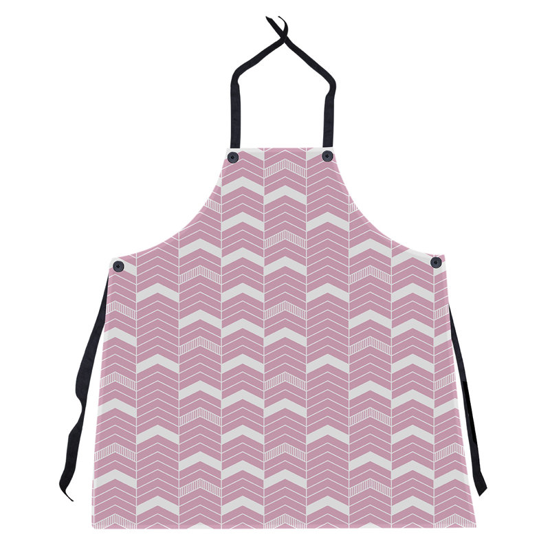 Stephenie Bib Apron, Pink/Black/Beige