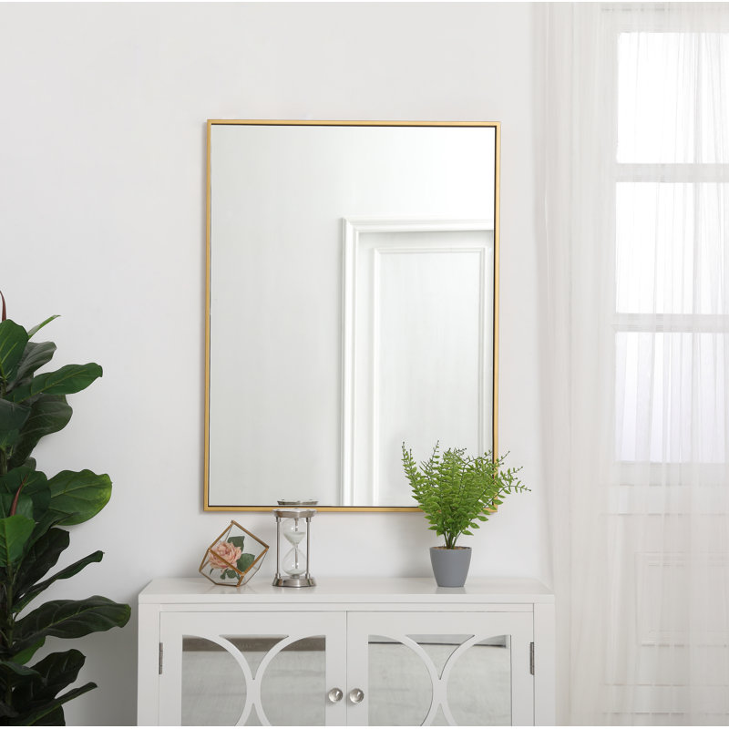 Miroir mural Sabine, 36 po x 27 po, Laiton