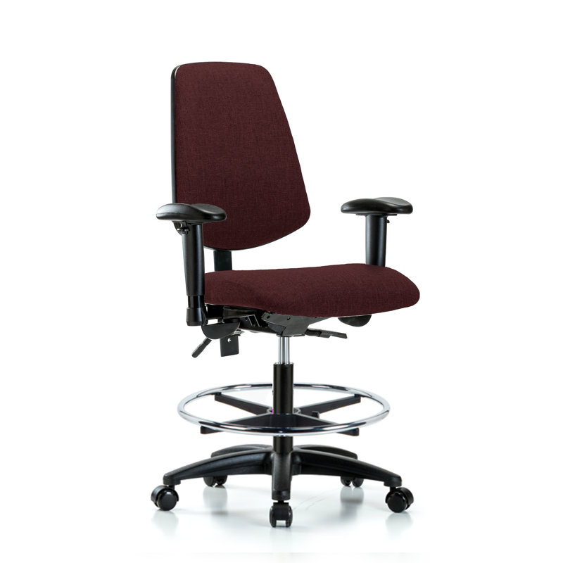 Chaise en tissu - FMBCH no Tilt, Bourgogne, Roulettes