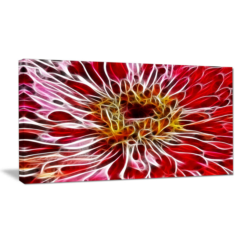 Fleur rouge foncé, impression sur toile tendue, H 16 po x l 32 po x P 1 po