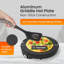 Crêpière électrique 12 pouces avec surface de cuisson antiadhésive Morning Star | Plaque chauffante portable | Contrôle de température réglable | Comprend la spatule en bois, l'épandeur de pâte, 2 livrets de recettes
