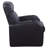 Black Upholstered Recliner with Cup Holder
