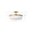 Sifuentes - Semi Flush Mount - Natural Brass Finish - Frosted Ribbed Glass-749830503