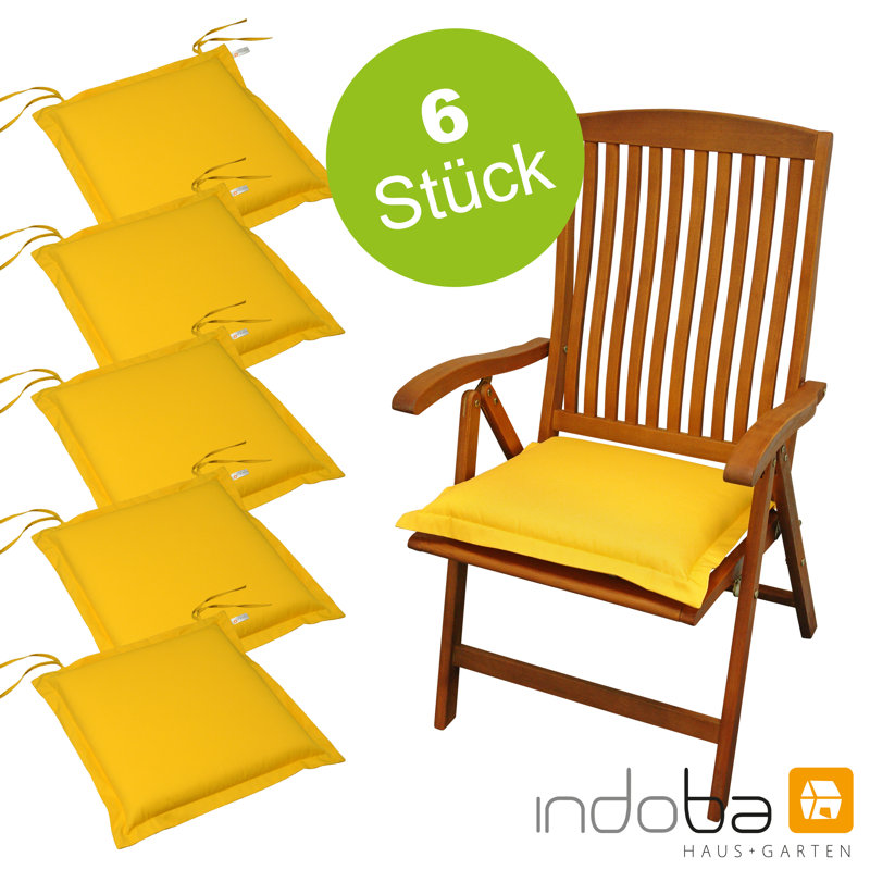 Premium Dining Chair Cushion, Yellow