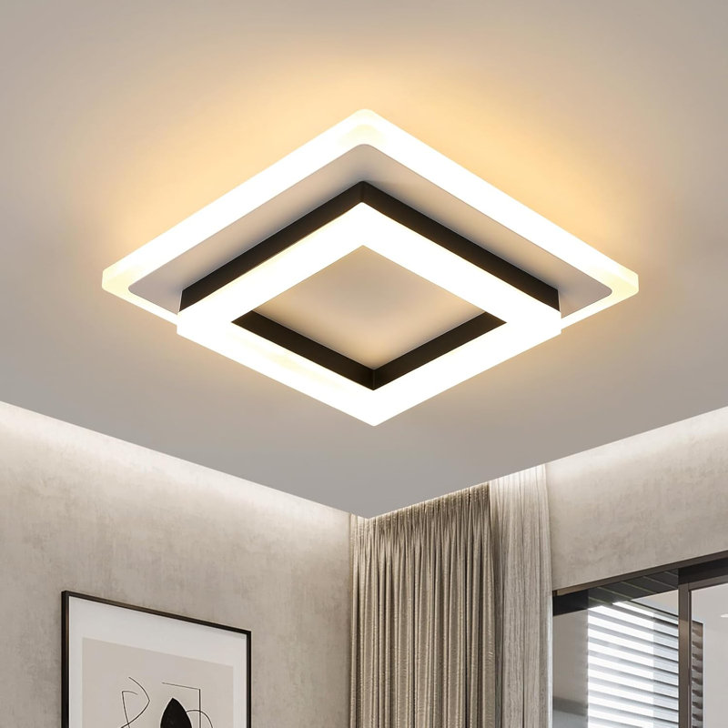 LED Flush Mount, Matte Black