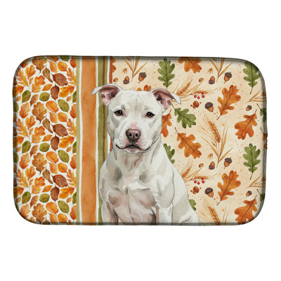 Tapis de séchage blanc Staffordshire Bull Terrier Heirloom