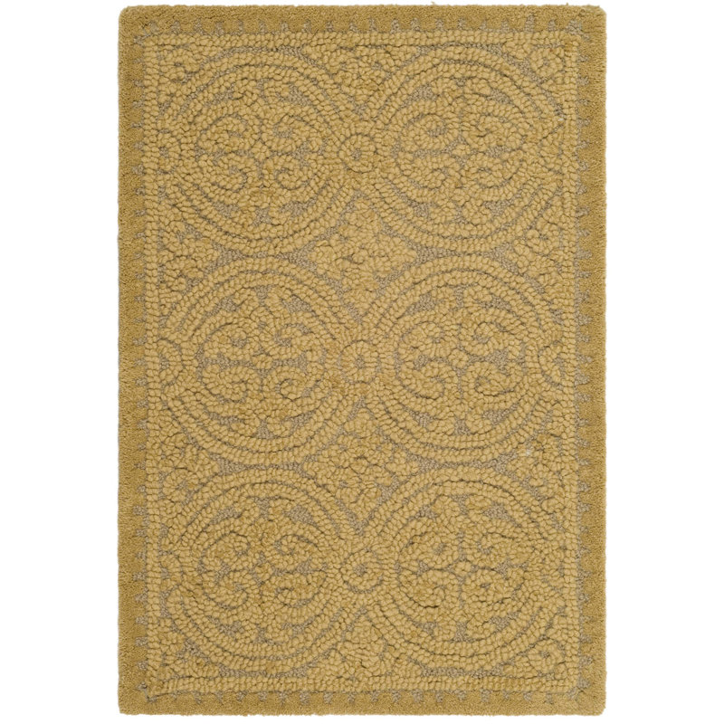 Sadik Cambridge Hand Tufted Wool Geometric Rug, Rectangle 4' x 6'