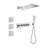 2-Spray 9.84 In. Wall Mount Dual Fixed And Handheld Shower Head 2.2 GPM With Body-Sprays-113823331