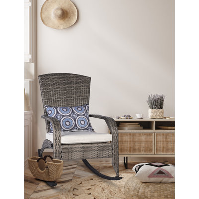 Alissabeth Wicker Outdoor Rocking Chair by Lark Manor