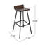 Tabourets de bar contemporains en bois - avec siège carré de 2 matériaux solides et faciles à nettoyer-586499732
