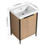 Meuble-lavabo moderne de 24 po avec lavabo en résine et contreplaqué - Structure café non applicable-1751721031