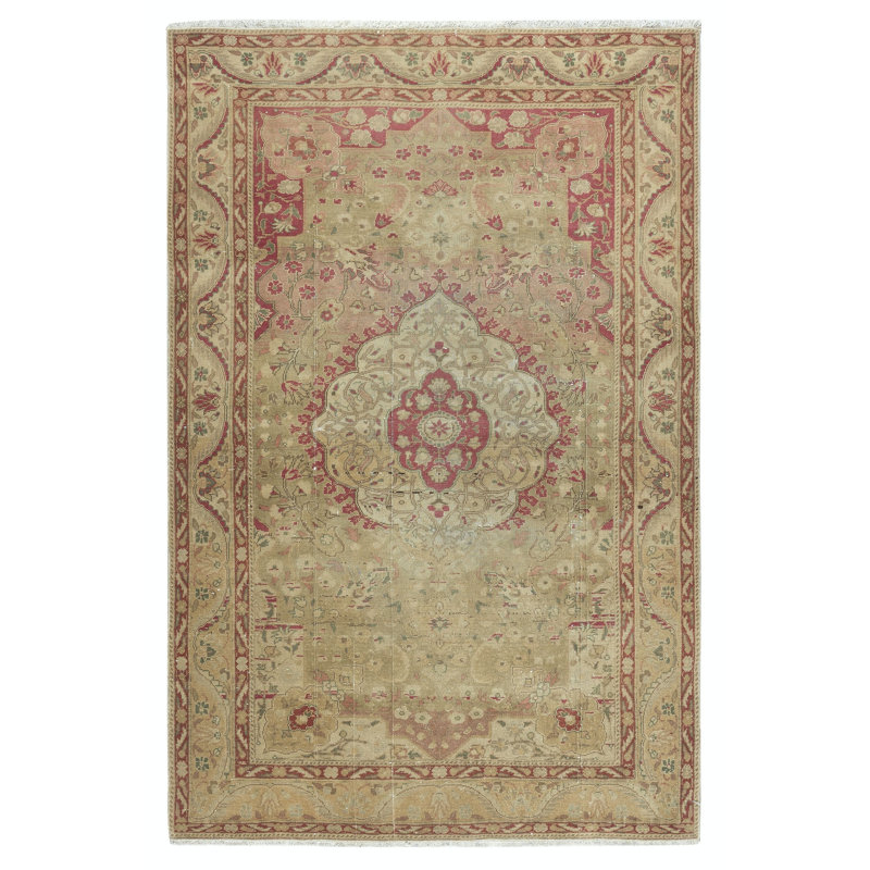 Tapis kayseri rétro fait à la main 100% laine
