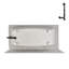 Baignoire en alcôve en acrylique blanc brillant avec drain extérieur 66 po x 32 po Streamline-101699570