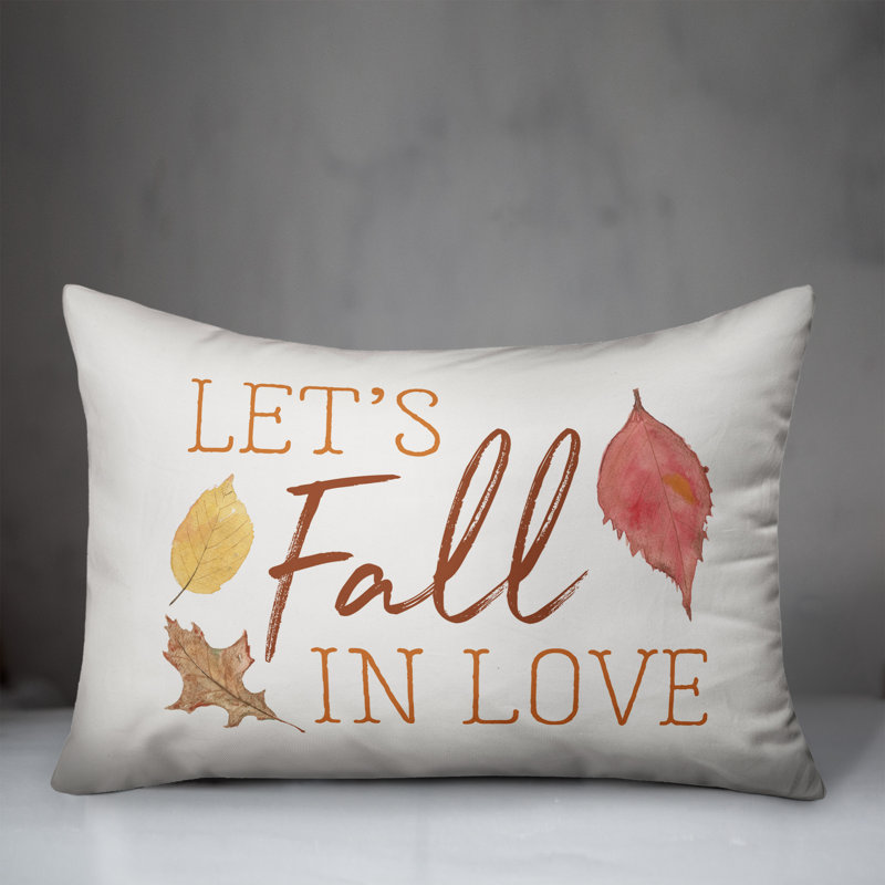 Housse de coussin rectangulaire avec insert Let's Fall in Love