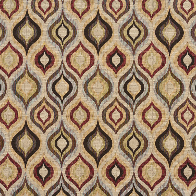 Tissu à texture géométrique, Beige et vert