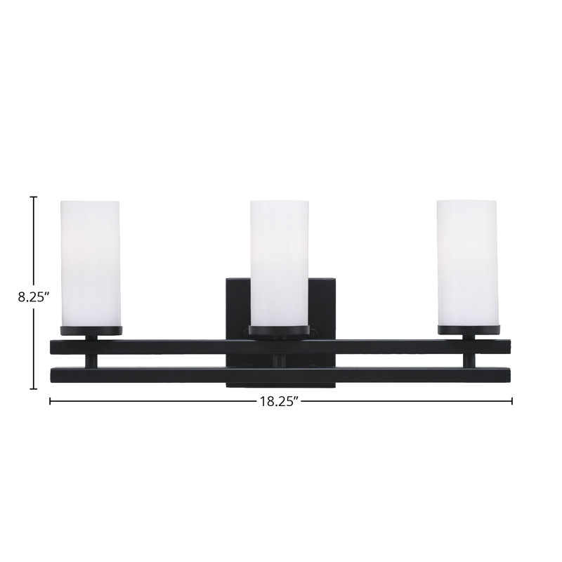 Belmont 3 Light Bath Bar, Black