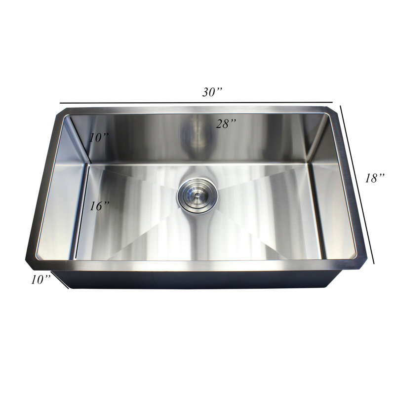 CozyBlock 30'' L Single Bowl Stainless Steel Kitchen Sink